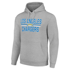 Los Angeles Chargers Starter Unisex Team Mesh Print Graphic Tri-Blend Pullover Hoodie - Heather Gray outlet