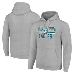 Philadelphia Eagles Starter Unisex Team Mesh Print Graphic Tri-Blend Pullover Hoodie - Heather Gray discount