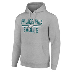 Philadelphia Eagles Starter Unisex Team Mesh Print Graphic Tri-Blend Pullover Hoodie - Heather Gray discount