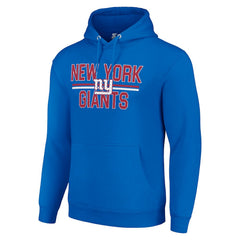 New York Giants Starter Unisex Team Mesh Print Graphic Tri-Blend Pullover Hoodie - Royal cheap