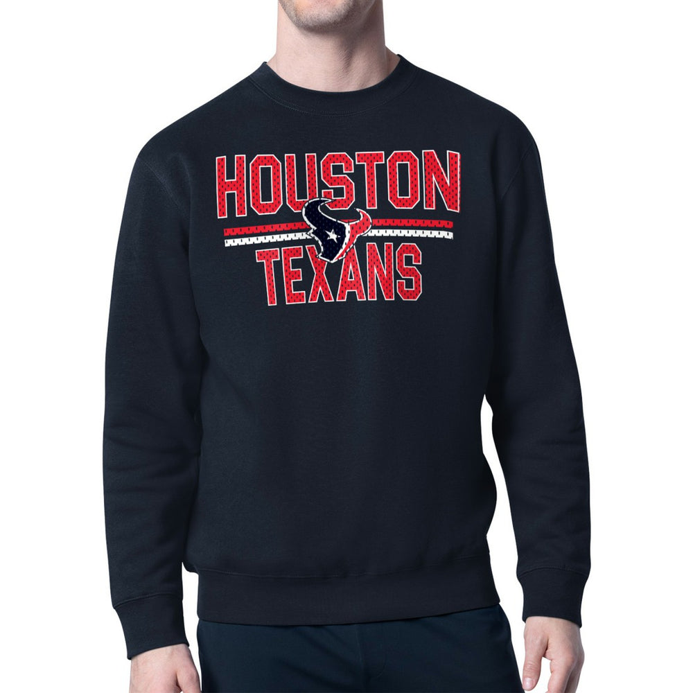 Houston Texans Starter Team Mesh Print Graphic Pullover Sweatshirt - Navy online