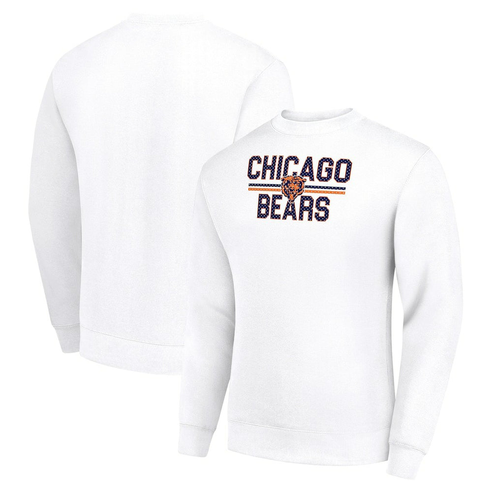 Chicago Bears Starter Team Mesh Print Graphic Pullover Sweatshirt - White cheap