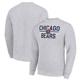 Chicago Bears Starter Team Mesh Print Graphic Pullover Sweatshirt - Heather Gray sale