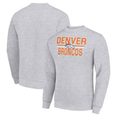 Denver Broncos Starter Team Mesh Print Graphic Pullover Sweatshirt - Heather Gray outlet