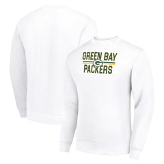Green Bay Packers Starter Team Mesh Print Graphic Pullover Sweatshirt - White sale