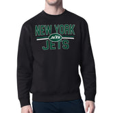 New York Jets Starter Team Mesh Print Graphic Pullover Sweatshirt - Black online