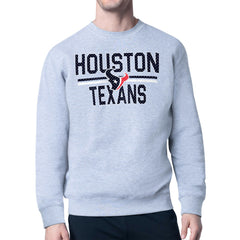 Houston Texans Starter Team Mesh Print Graphic Pullover Sweatshirt - Heather Gray discount