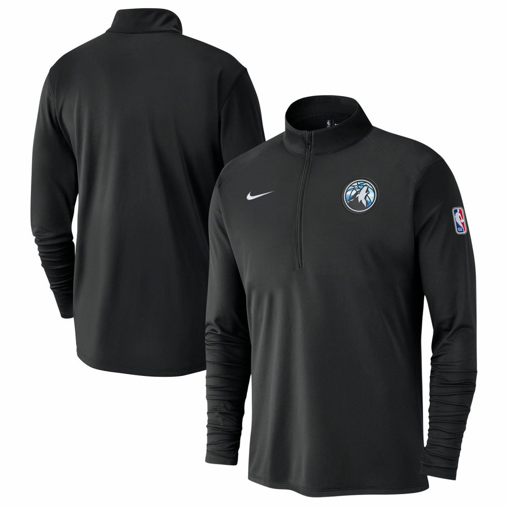 Minnesota Timberwolves 2024/25 City Edition Authentic Coaches Performance Half-Zip Top - Black for sale