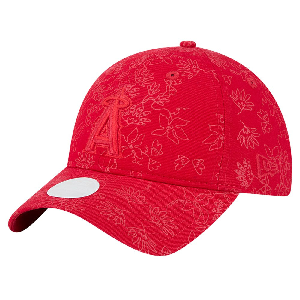 Los Angeles Angels Women's Tonal Floral 9TWENTY Adjustable Hat Red