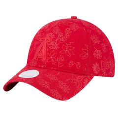 Los Angeles Angels Women's Tonal Floral 9TWENTY Adjustable Hat Red