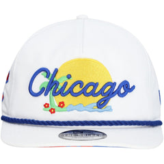 Chicago Cubs Paradise Golfer Adjustable Hat White