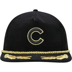Chicago Cubs Corduroy Filigree Golfer Adjustable Hat Black