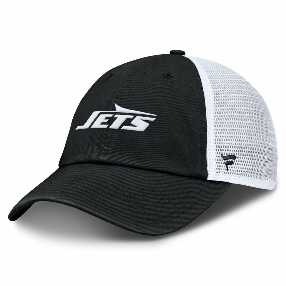 New York Jets Trucker Adjustable Hat - Black/White outlet