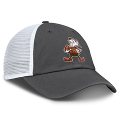 Cleveland Browns Basic Vintage Trucker Adjustable Hat - Gray/White discount