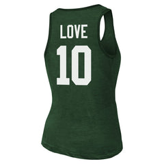 Jordan Love Green Bay Packers Majestic Threads Women's Name & Number Tri-Blend Tank Top - Green discount