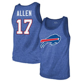 Josh Allen Buffalo Bills Majestic Threads Tri-Blend Player Name & Number Tank Top - Royal cheap