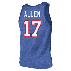 Josh Allen Buffalo Bills Majestic Threads Tri-Blend Player Name & Number Tank Top - Royal cheap