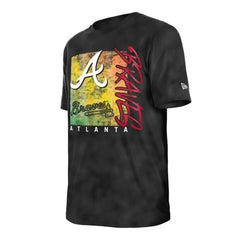 Atlanta Braves Women's Sport Classics Enzyme Wash Oversized T-Shirt Black