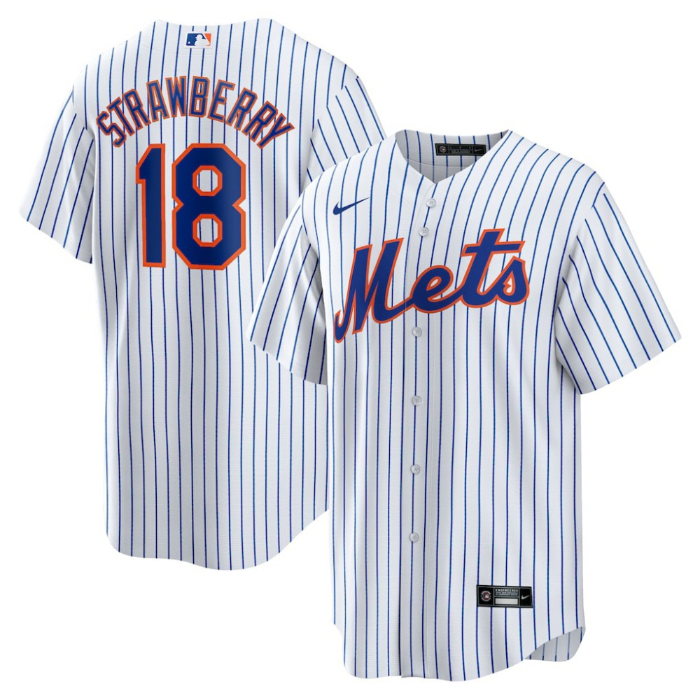 Darryl Strawberry New York Mets Home Replica Retired Player Jersey White