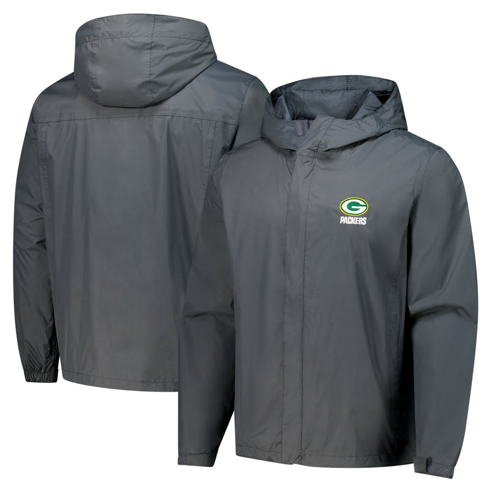 Green Bay Packers Dunbrooke Tropic Waterproof Packable Full-Zip Hoodie Jacket - Graphite sale