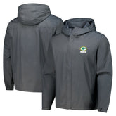Green Bay Packers Dunbrooke Tropic Waterproof Packable Full-Zip Hoodie Jacket - Graphite sale
