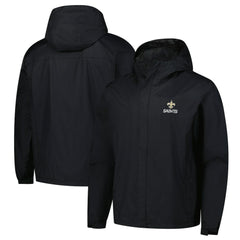 New Orleans Saints Dunbrooke Tropic Waterproof Packable Full-Zip Hoodie Jacket - Black for sale