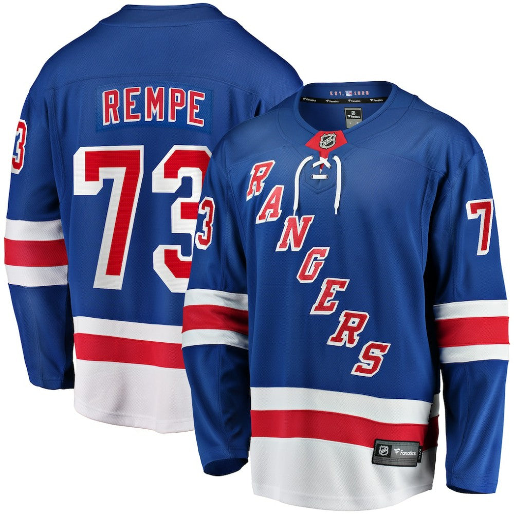 Matt Rempe New York Rangers Fanatics Home Breakaway Jersey - Blue Jerseys