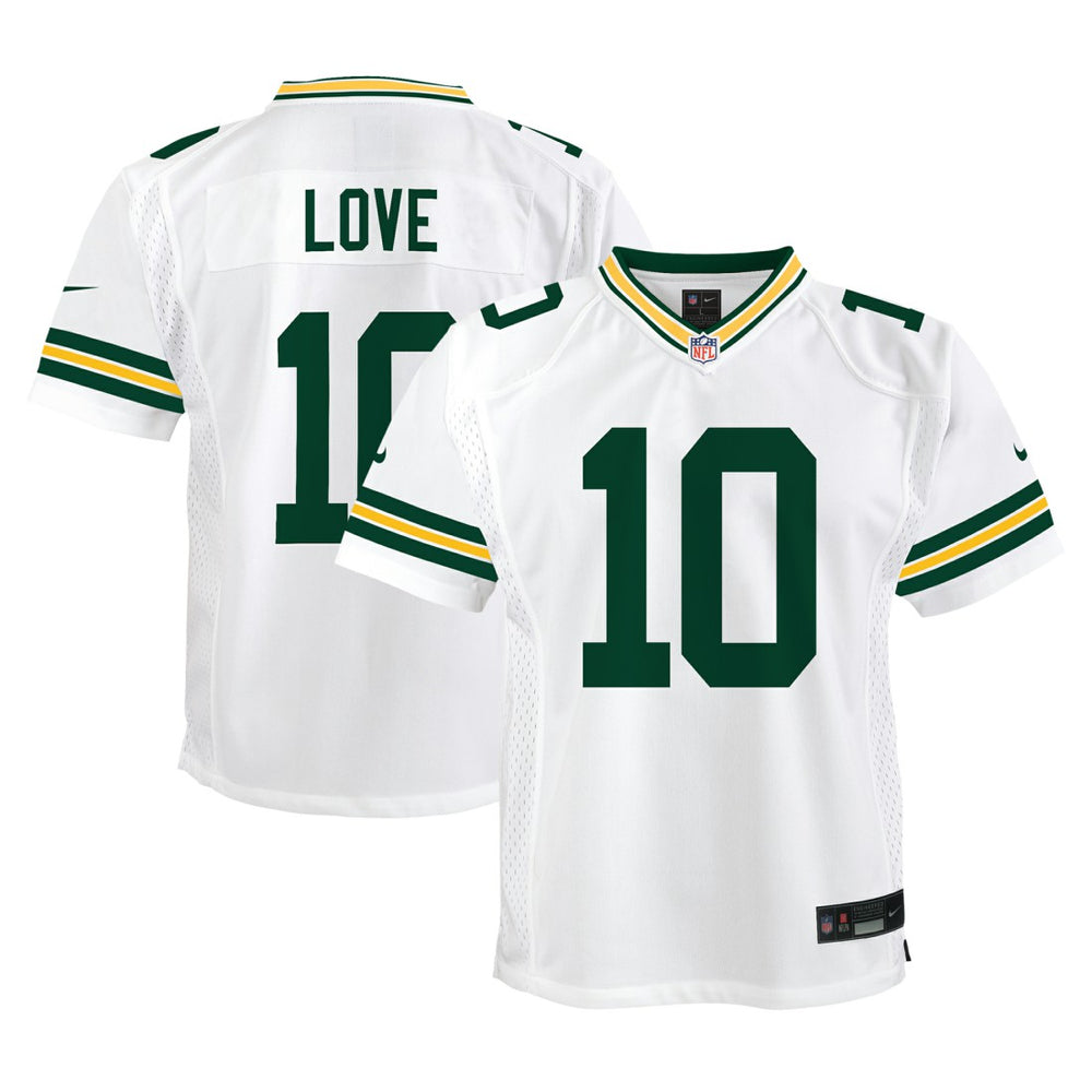Jordan Love Green Bay Packers Youth Game Jersey - White on sale