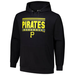 Pittsburgh Pirates Stack Fleece Pullover Hoodie Black