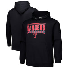 Texas Rangers Stack Fleece Pullover Hoodie Black