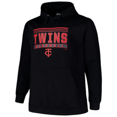 Minnesota Twins Stack Fleece Pullover Hoodie Black