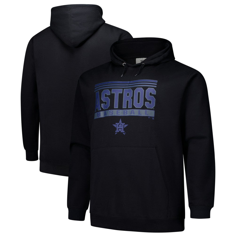 Houston Astros Stack Fleece Pullover Hoodie Black