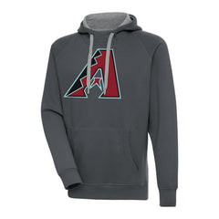 Arizona Diamondbacks Antigua Victory Pullover Hoodie Charcoal