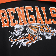 Cincinnati Bengals Off Field Vintage Logo Short Sleeve Pullover Hoodie - Black discount