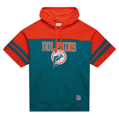Miami Dolphins Off Field Vintage Logo Short Sleeve Pullover Hoodie - Aqua sale