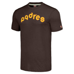 San Diego Padres Homage Cooperstown Collection Hand-Drawn Logo Tri-Blend T-Shirt Brown