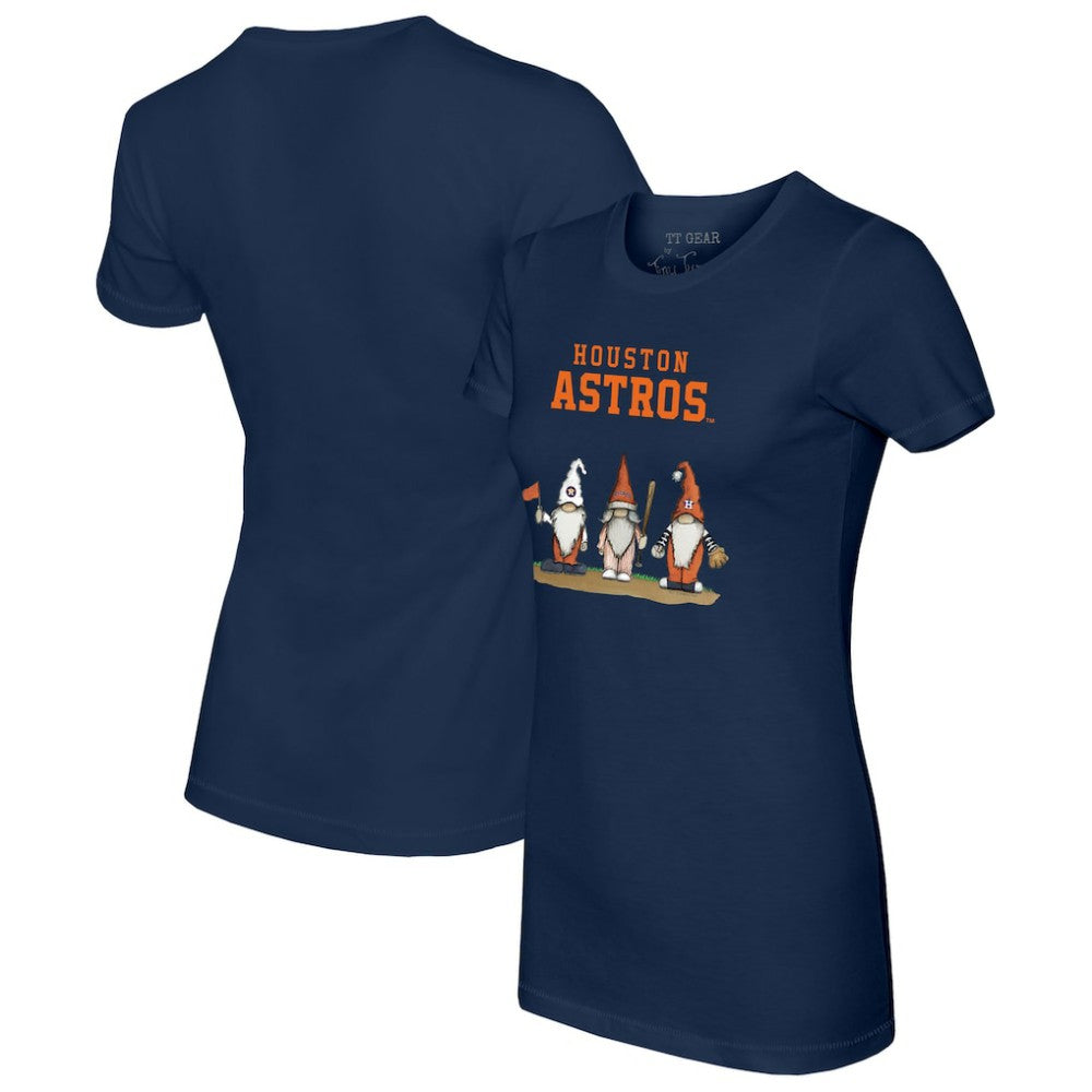 Houston Astros Tiny Turnip Women's Gnomes T-Shirt Navy