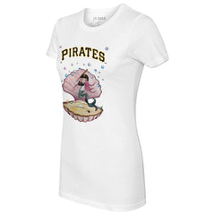 Pittsburgh Pirates Tiny Turnip Women's Mermaid T-Shirt White
