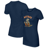 Houston Astros Tiny Turnip Women's Triceratops T-Shirt Navy