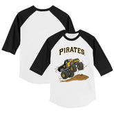 Pittsburgh Pirates Tiny Turnip Youth Monster Truck 3/4-Sleeve Raglan T-Shirt White/Black