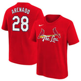 Nolan Arenado St. Louis Cardinals Youth 2024 City Connect Name & Number T-Shirt Red