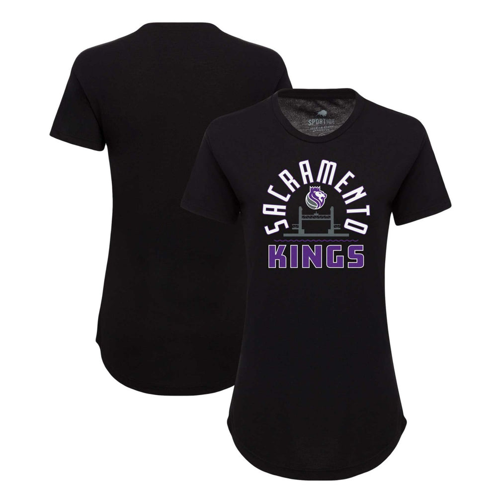 Sacramento Kings Sportiqe Women's Phoebe Super Soft Tri-Blend T-Shirt - Black on sale