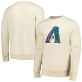 Arizona Diamondbacks Majestic Threads Fleece Pullover Sweatshirt Oatmeal
