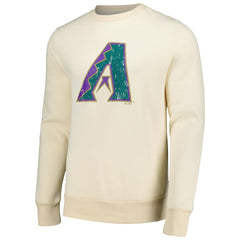 Arizona Diamondbacks Majestic Threads Fleece Pullover Sweatshirt Oatmeal