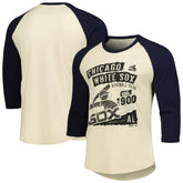 Chicago White Sox Majestic Threads Raglan 3/4-Sleeve T-Shirt Cream/Navy