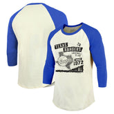 Texas Rangers Majestic Threads Raglan 3/4-Sleeve T-Shirt Cream/Royal