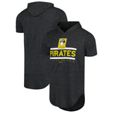 Pittsburgh Pirates Majestic Threads Tri-Blend Hoodie T-Shirt Black