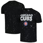 Chicago Cubs Majestic Threads Splatter T-Shirt Black/White