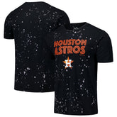 Houston Astros Majestic Threads Splatter T-Shirt Black/White