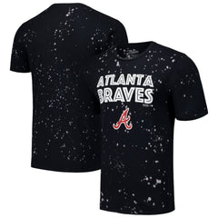 Atlanta Braves Majestic Threads Splatter T-Shirt Black/White